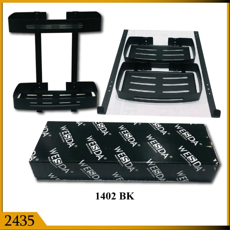 STRAIGHT SHELF DOUBLE BLK (2435)